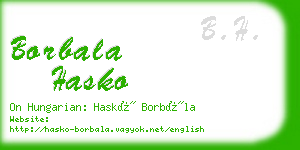 borbala hasko business card